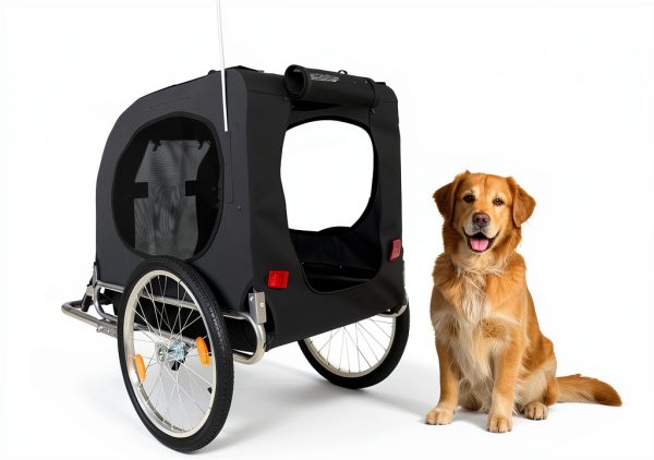 GarveeLife Dog Bike Trailer Gray Heavy Duty Weatherproof-5
