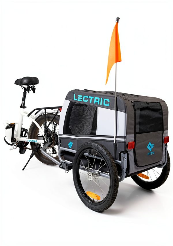 Lectric Wag Along Pet Trailer Durable Mesh Waterproof Design-0