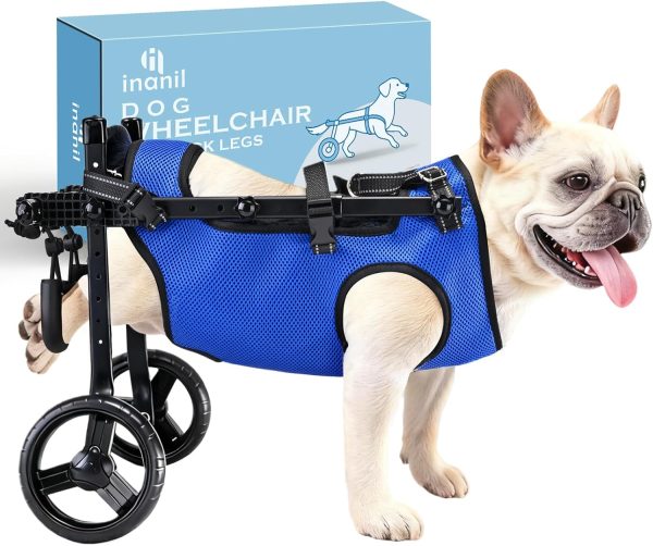 Inanil Dog Wheelchair Blue Aluminum Pet Mobility Aid-0