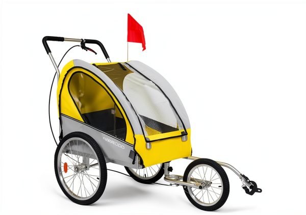 LUCKYERMORE Dog Bicycle Trailer Weatherproof Multicolor Pet-6