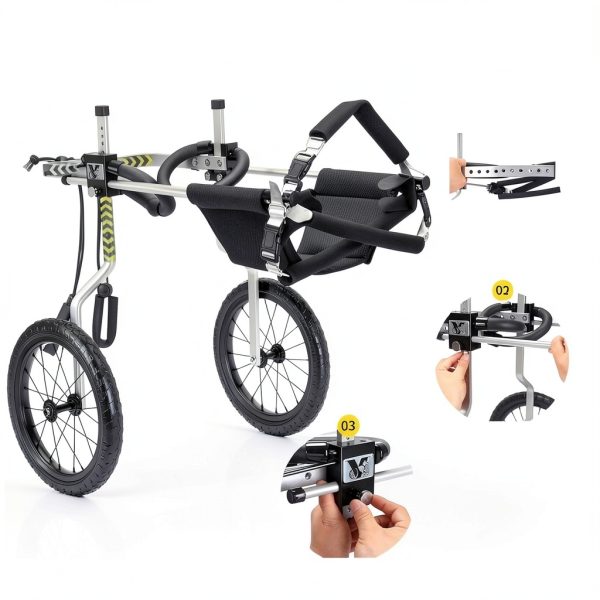 Virbraroo Dog Wheelchair Adjustable Lightweight Mobility Aid-2