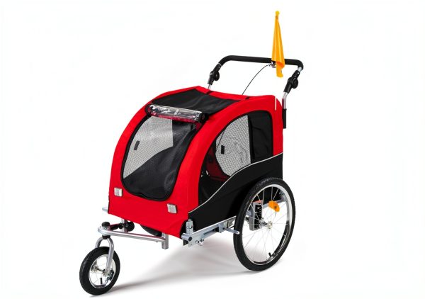 Best Choice Products Pet Stroller Bike Trailer Steel Frame-3