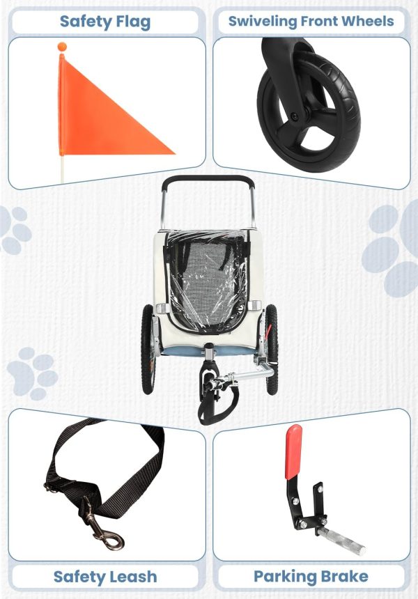 OSKAR BEBEHUT Dog Bicycle Trailer Safety Belt Weatherproof-5