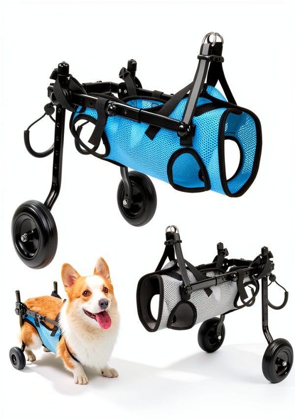 PIBEIBUK Dog Wheelchair Lightweight Adjustable Pet Mobility-0