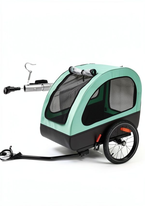 ANOUR Dog Bicycle Trailer Mint Waterproof Pet Carrier-2