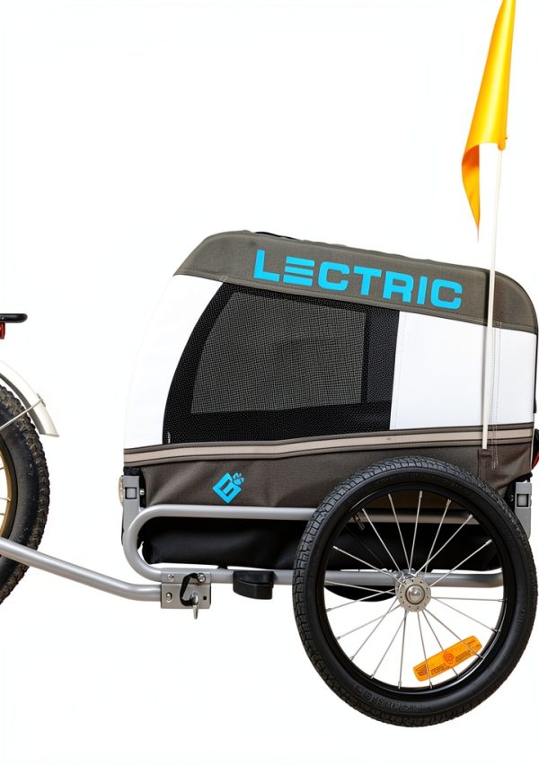 Lectric Wag Along Pet Trailer Durable Mesh Waterproof Design-1