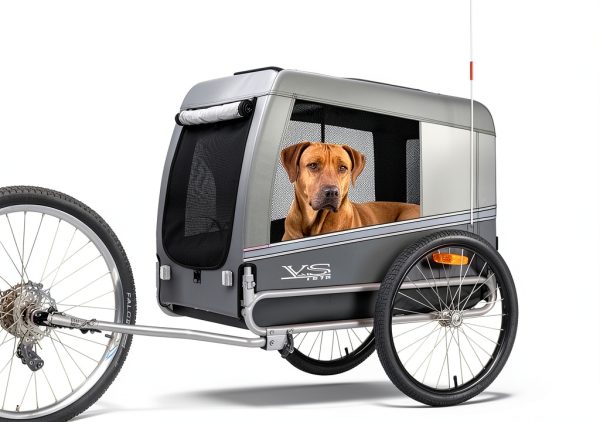 Veelar Dog Bike Trailer Steel Frame Large Pet Carrier-0