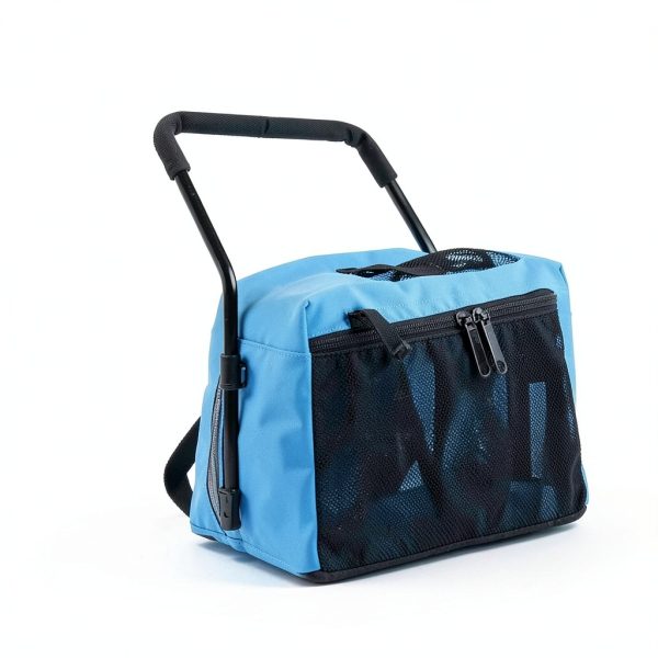 Aosom Dog Bicycle Trailer Foldable Pet Stroller Blue Grey-8