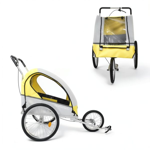 LUCKYERMORE Dog Bicycle Trailer Weatherproof Multicolor Pet-1