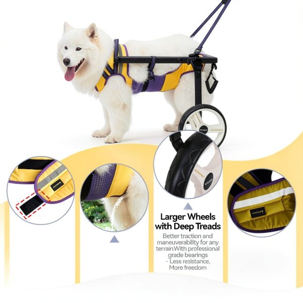 Lokshun Dog Wheelchair Back Legs Aluminum Adjustable X-Large-6