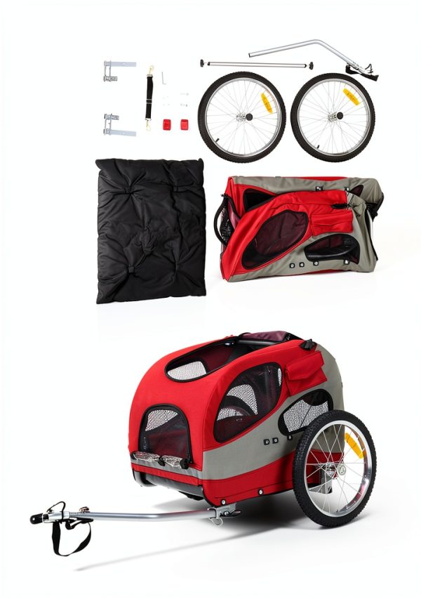 Sepnine Dog Bike Trailer Safety Foldable Pet Carrier-8