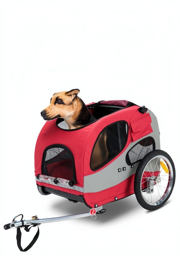 Sepnine Dog Bike Trailer Safety Foldable Pet Carrier-5