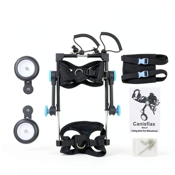 LINCYS Dog Wheelchair Foldable Steel Frame Pet Mobility Aid-3