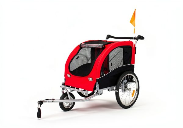 Best Choice Products Pet Stroller Bike Trailer Steel Frame-6
