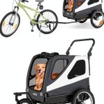 VEVOR Dog Bike Trailer Gray White Steel Frame Pet Carrier-0