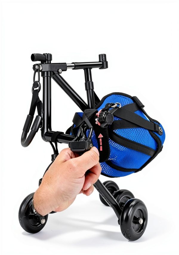 BECROWM Pet Wheelchair Blue-2 Aluminum Dog Mobility Aid-5