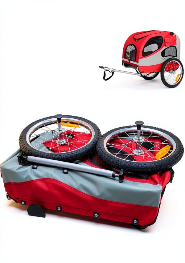 Sepnine Dog Bike Trailer Safety Foldable Pet Carrier-1