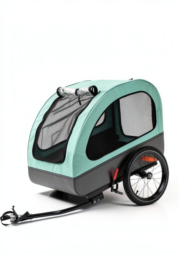 ANOUR Dog Bicycle Trailer Mint Waterproof Pet Carrier-4