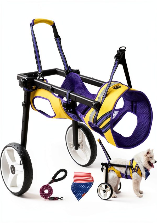 Lokshun Dog Wheelchair Back Legs Aluminum Adjustable X-Large-0