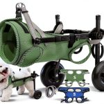 Pet Baby Dog Wheelchair Adjustable Lightweight Olive Green-0