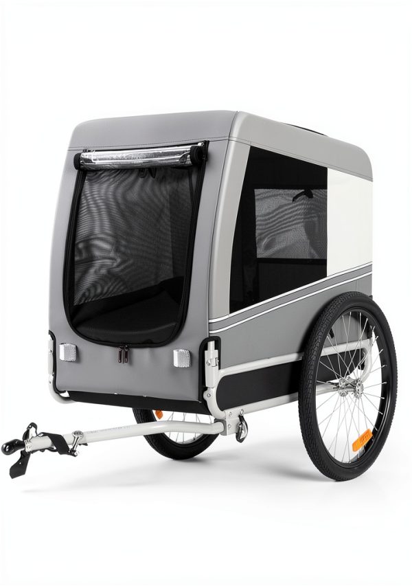 Veelar Dog Bike Trailer Steel Frame Large Pet Carrier-5