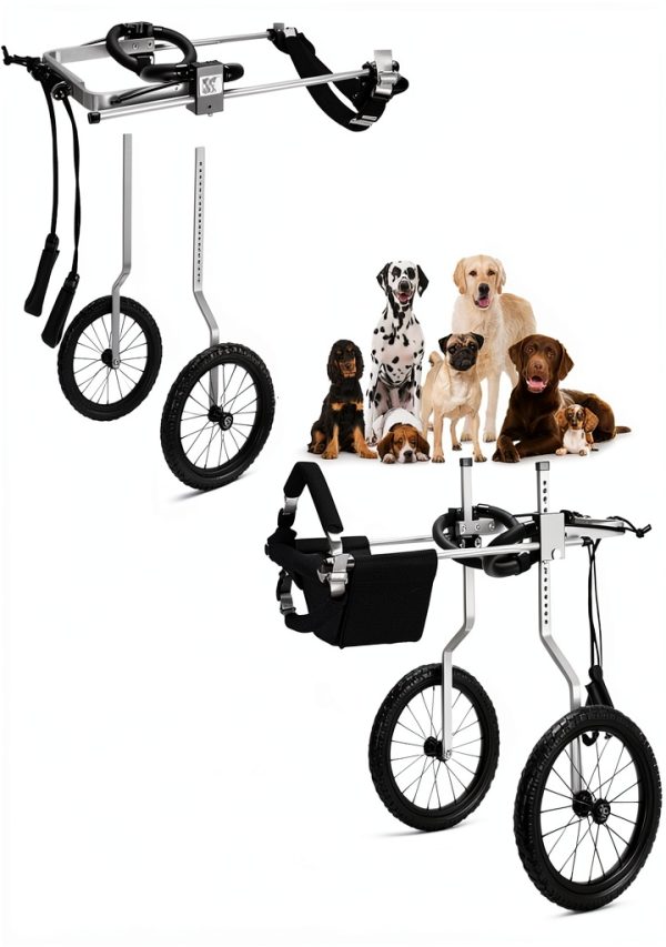 Virbraroo Dog Wheelchair Adjustable Lightweight Mobility Aid-6