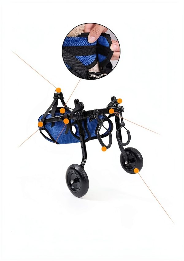 BECROWM Pet Wheelchair Blue-2 Aluminum Dog Mobility Aid-4