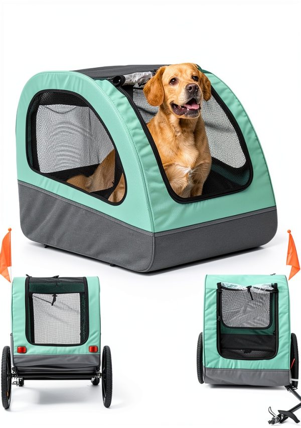 ANOUR Dog Bicycle Trailer Mint Waterproof Pet Carrier-6