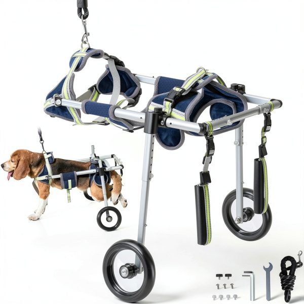 VEVOR Dog Wheelchair Aluminum Adjustable Small-0