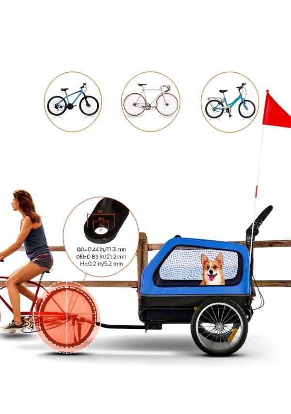 VEVOR Dog Bike Trailer Alloy Steel Design-1