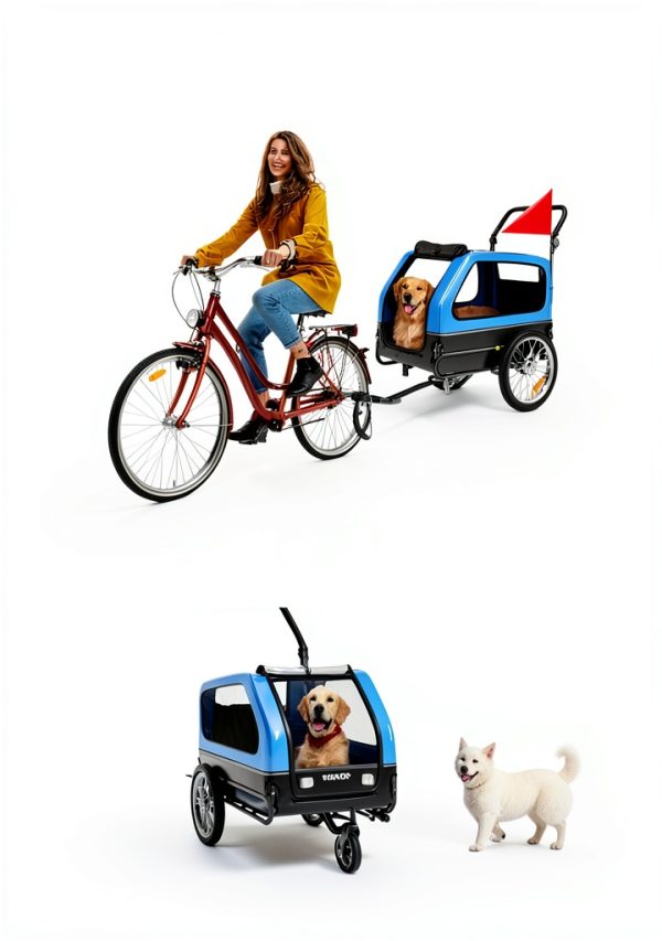 VEVOR Dog Bike Trailer Alloy Steel Design-6