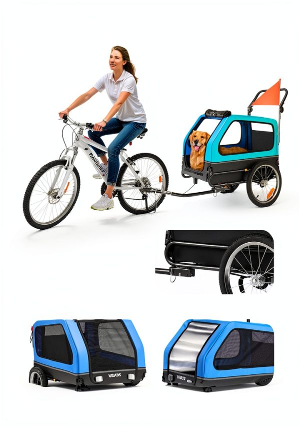 VEVOR Dog Bike Trailer Alloy Steel Design-4