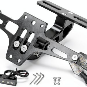 Fender Eliminator MDPROMCP Aluminum License Plate Black Rear Fit-0