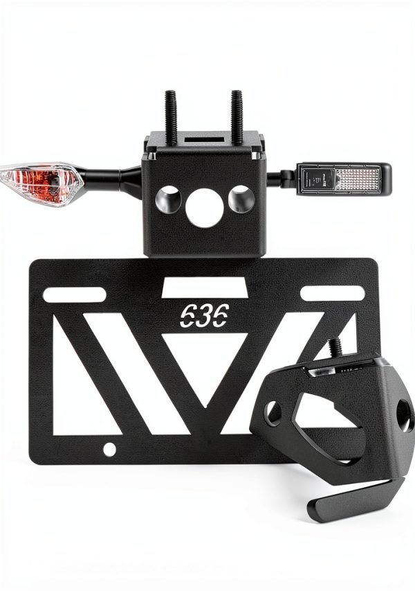INKUDRI Fender Eliminator for Ninja ZX6R 636 Black Aluminum Rear Tail-1