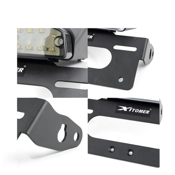 Xitomer License Plate Bracket Black Powder Coated Steel FE003235SM-PP-6