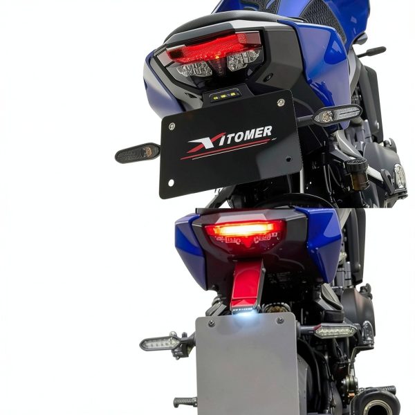 Xitomer Fender Eliminator for 2024-2025 MT-09 Bike 3mm Aluminum Black-5