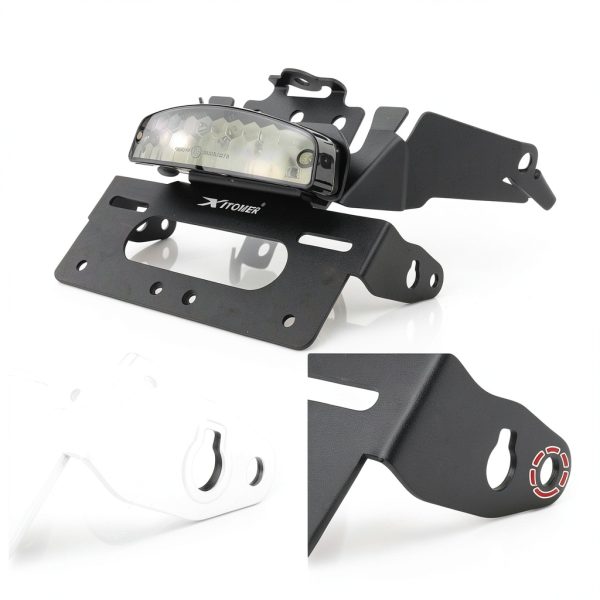 Xitomer License Plate Bracket Black Powder Coated Steel FE003235SM-PP-3