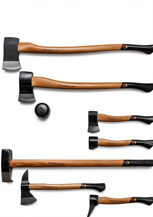 1844 Helko Werk Germany Förster 7 Piece Set - 1 x Hatchet - 1 x Light - 1 x Medium - 1 x Heavy Felling Axes - 1 x Fireman's Hatchet - 1 x Sappi - 1 x Splitting Maul (Förster Axe Set)-1