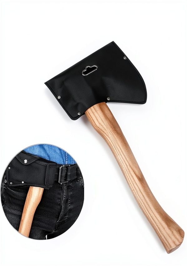 Camping Axe Gbivbe 15inch Outdoor Hatchet with Sheath Black-2