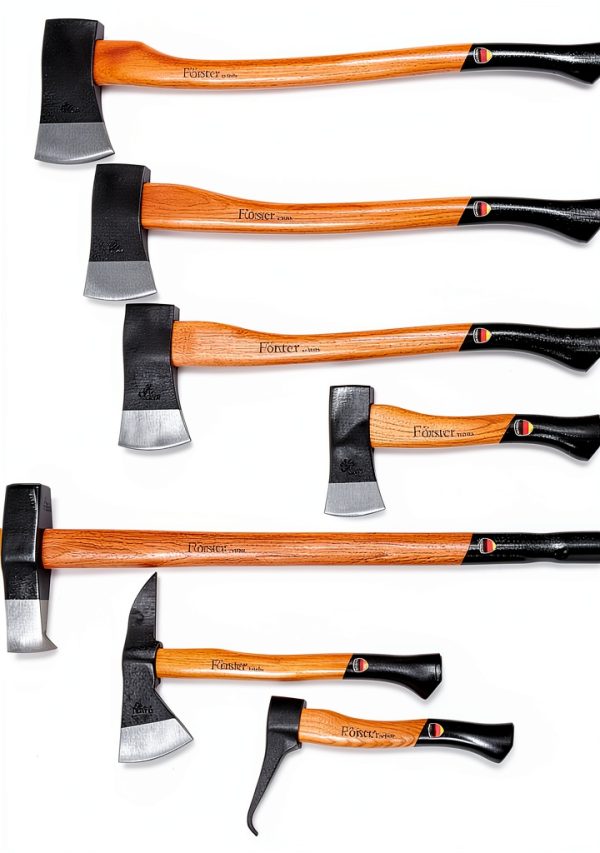1844 Helko Werk Germany Förster 7 Piece Set - 1 x Hatchet - 1 x Light - 1 x Medium - 1 x Heavy Felling Axes - 1 x Fireman's Hatchet - 1 x Sappi - 1 x Splitting Maul (Förster Axe Set)-0