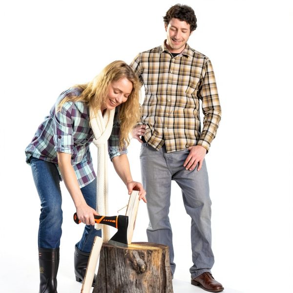 Chopping Axe ZUZUAN 10" Outdoor Hatchet Carbon Steel Blade PP+TPR Grip-6