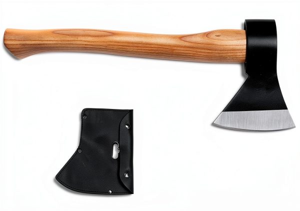 Camping Axe Gbivbe 15inch Outdoor Hatchet with Sheath Black-0