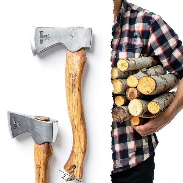 Hatchet 15" NedFoss Forged Carbon Steel Hudson Bay Axe Beech Handle-4