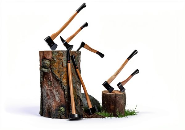 1844 Helko Werk Germany Förster 7 Piece Set - 1 x Hatchet - 1 x Light - 1 x Medium - 1 x Heavy Felling Axes - 1 x Fireman's Hatchet - 1 x Sappi - 1 x Splitting Maul (Förster Axe Set)-3