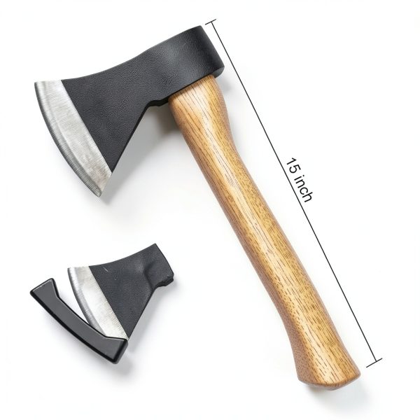 Camping Axe Gbivbe 15inch Outdoor Hatchet with Sheath Black-1